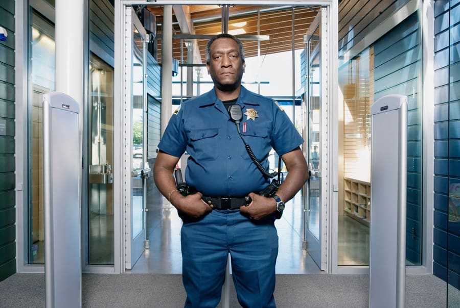 Uniformed security officer